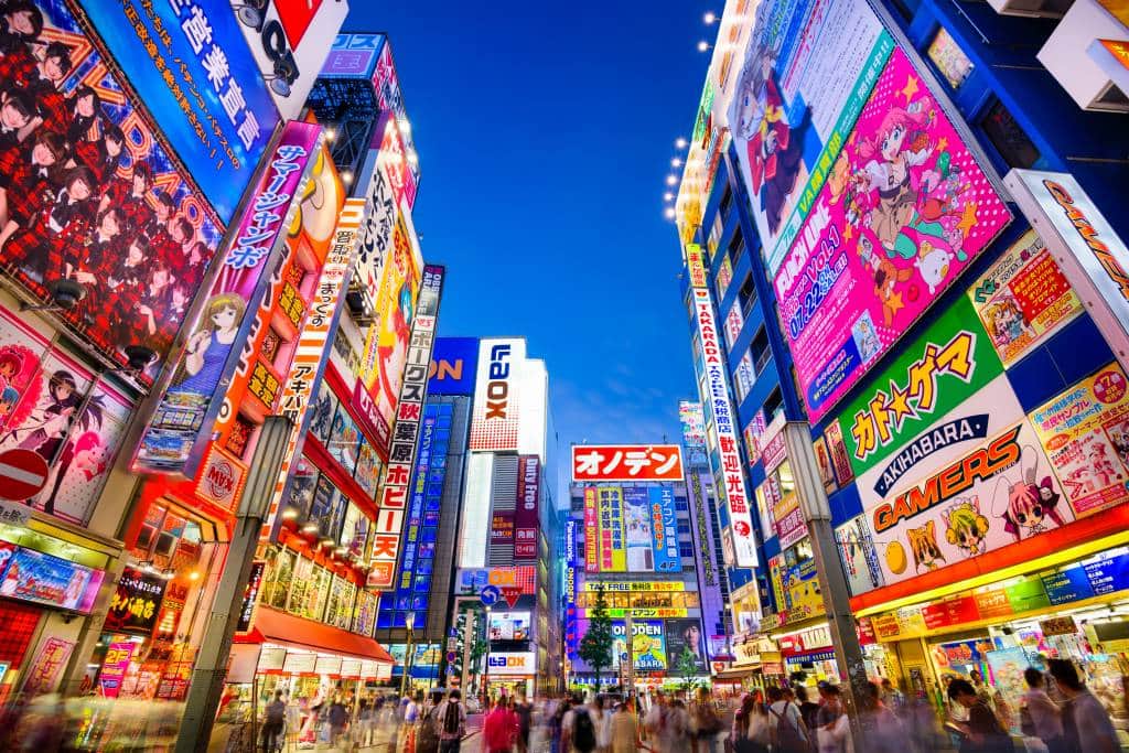 Akihabara streets in Tokyo